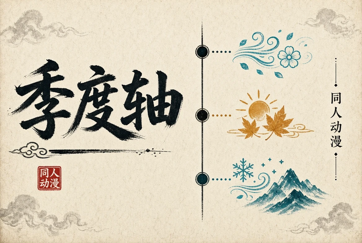 季度轴栏目图